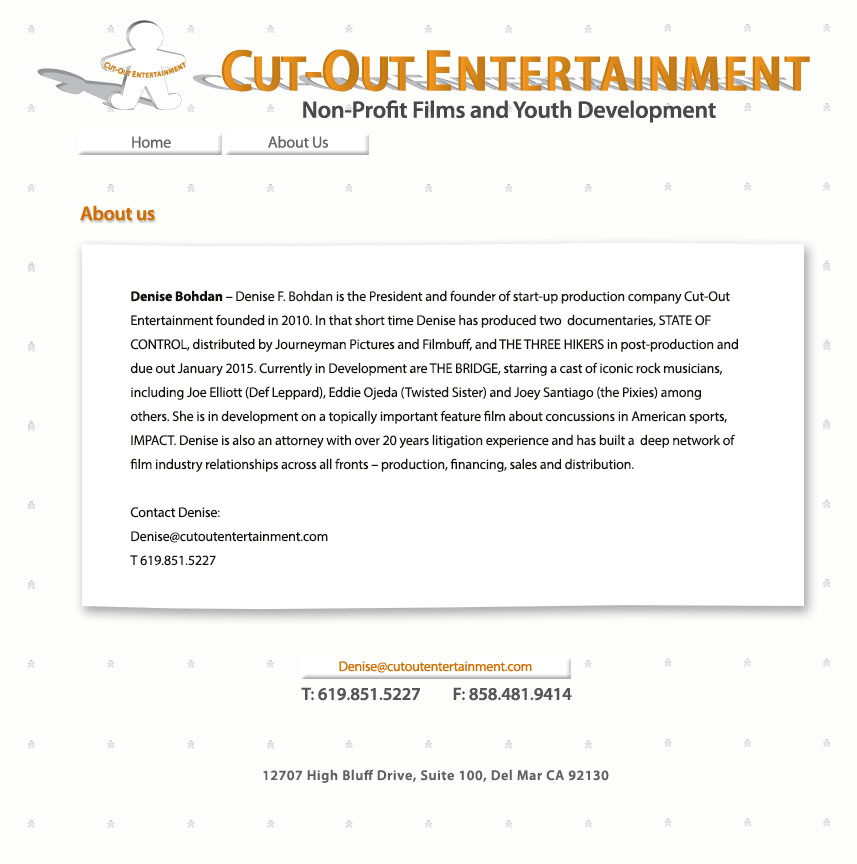 Cutout Entertainment - Denise Bohdan - About page
